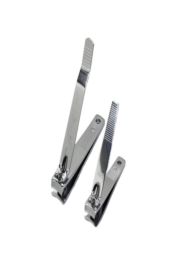 La Cross Premium Nail Clippers, Curved & Straight Blades, Surgical Stainless Steel, Silver - Image 1